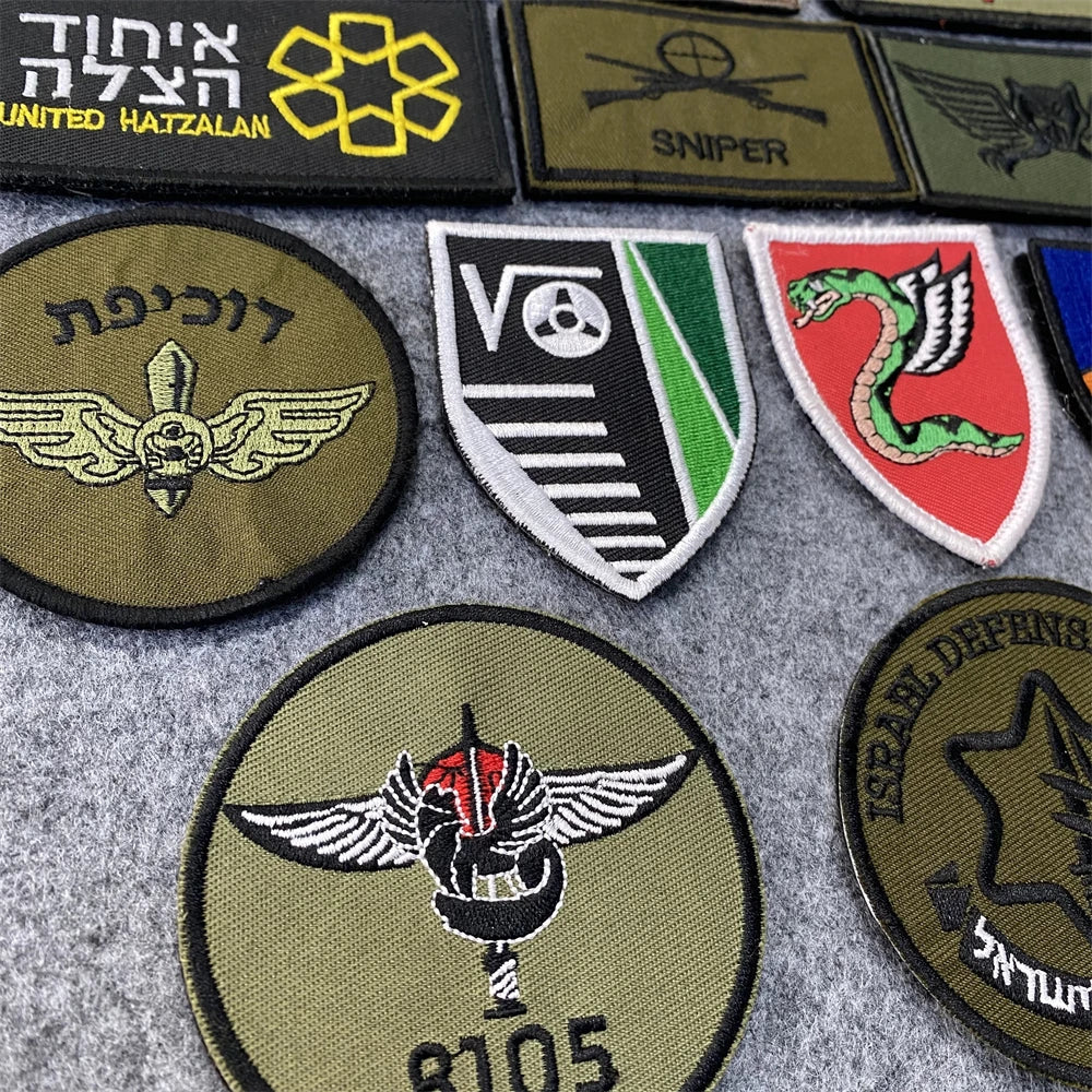 Israeli Army Forces Flag Tactical Patch for Clothes Hook&Loop Embroidery Morale Badge Paramedic Israel Outdoor Backpack Sticker