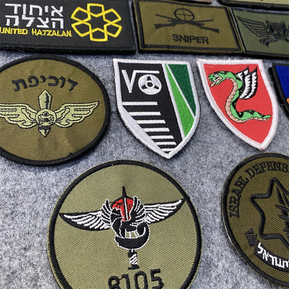 Israeli Army Forces Flag Tactical Patch for Clothes Hook&Loop Embroidery Morale Badge Paramedic Israel Outdoor Backpack Sticker