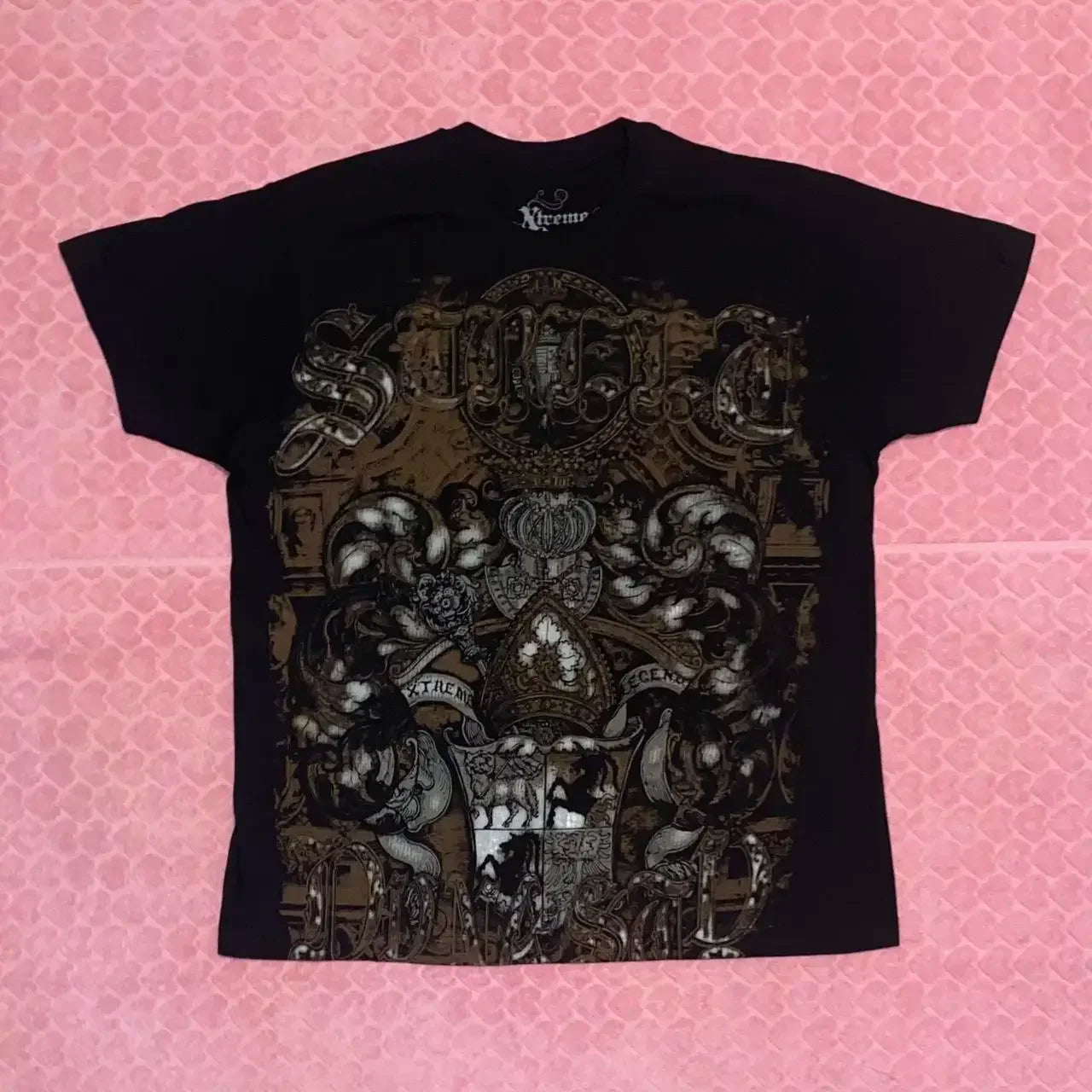 imited Stock Men's Harvester Skull T-Shirt Gothic Wings Cross Print  Vintage Streetwear Soft Breathable FabricL