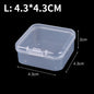 60/6PCS Mini Storage Box Transparent Square Plastic Box Earrings Jewelry Packaging Storage Small Square Box Jewelry Organizer