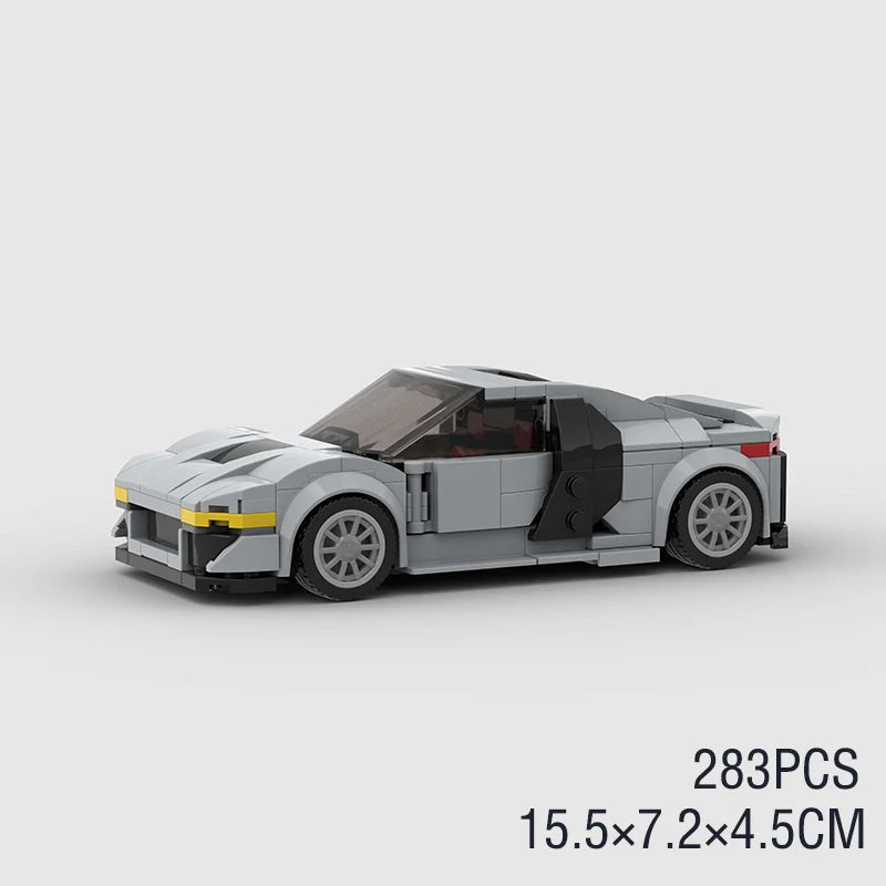 City Speed Racing Car Model Building Blocks DIY Bricks MOC Toy Classic Rally Sports Super Racer Vehicle Christmas gift technique