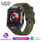 LIGE nowy wytrzymały wojskowy smartwatch z połączeniami Bluetooth dla mężczyzn 1,95" ekran HD 100+ trybów sportowych monitorowanie zdrowia Smartwatch dla Androida i iOS