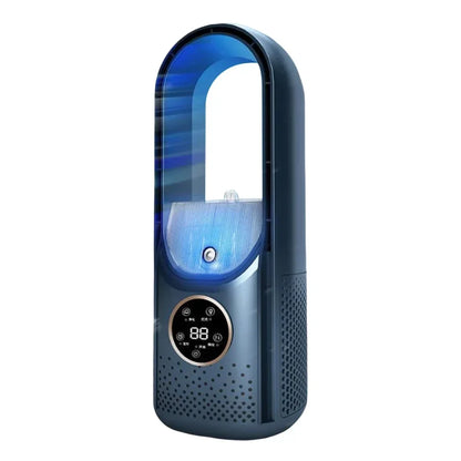 Portable Mini Air Conditioner USB Air Cooler Bladeless Electric Fan 6-speed Silent Timed Air Conditioner Cooling Fan