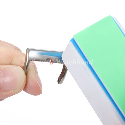 Double Sided Sanding Sponge Multifunctional Reusable Hand Sander Blocks for Watch Strap Nail Polishing Watch Cleaner Rod