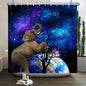 Cat shower curtains bathroom shower curtain Cute 3D fabric shower curtain with hooks funny waterproof shower curtain or Mat