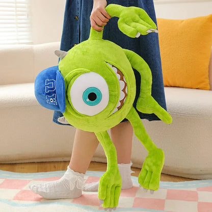 23/35cm Kawaii Monster University Electric Power Company Sulley Mike Wears Hat Doll Plush Toy Room Decoration Kids Gifts