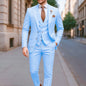 High Quality 3 Piece Yellow Men Suits Peak Lapel Slim Fit Men Clothing Elegant Wedding Jacket Vest Pants Sets for Business Party