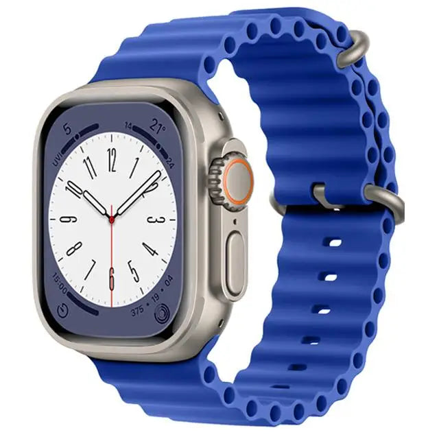 Ocean Strap for apple watch Band 44mm 40mm 45mm 41mm 49mm 46mm silicone correas bracelet iWatch series 7 5 6 3 se 8 Ultra 2 9 10