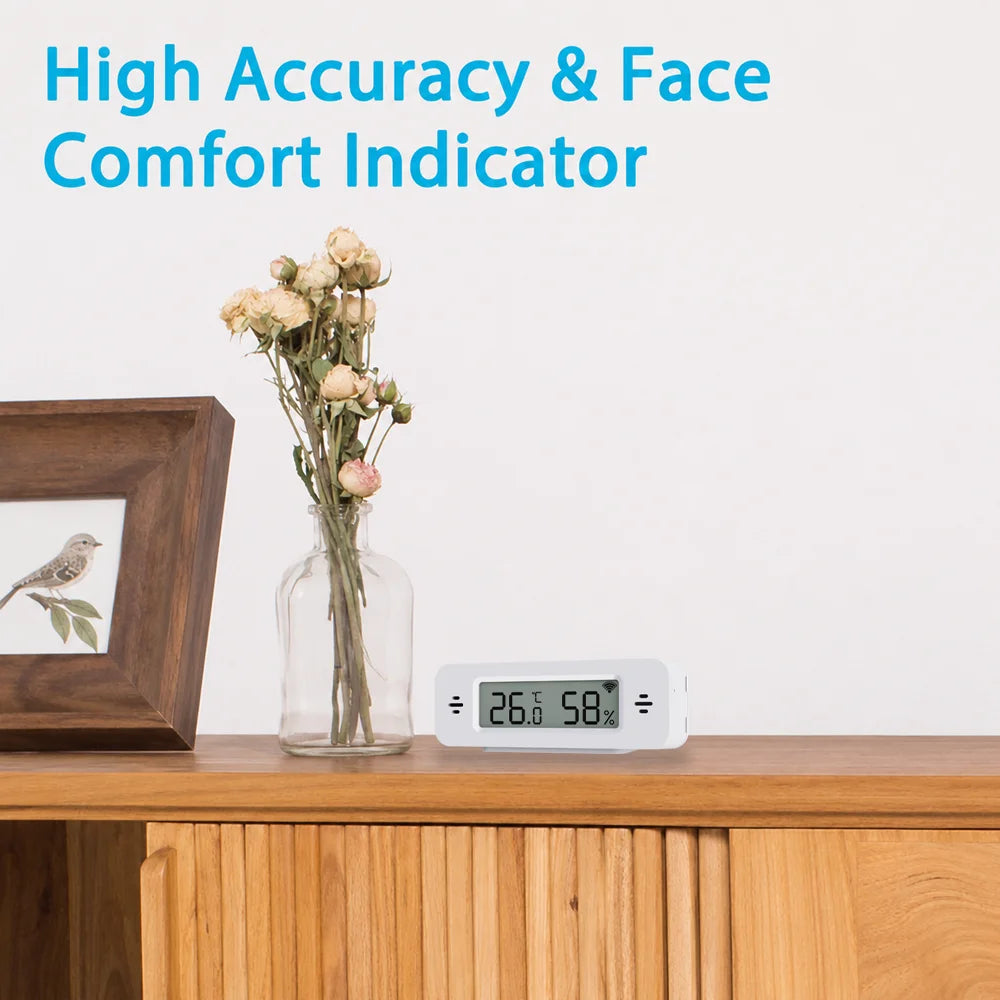 Zigbee Temperature Humidity Sensor Smart Home Thermometer Real-Time Monitoring APP Control Work With Alexa Home Assistant Z2M
