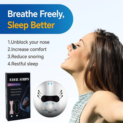 Nasal Strips for Snoring Nasal Patch Correction Physical Expansion Breathable Nasal Patch Better Sleep Anti-Snoring Nasal Strip