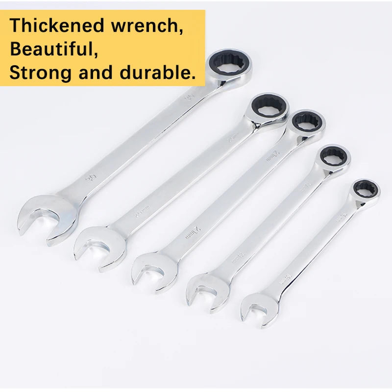 Ratchet Metric Wrenches Torque Universal Spanners for Car Repair Hand Tools l key tool set