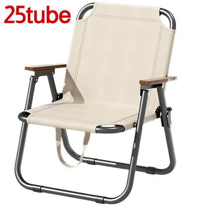Portable Outdoor Folding Chair with Non-slip Mat Support 300kg Oxford Cloth Chair for Camping Picnic Beach Fishing Ultra-light
