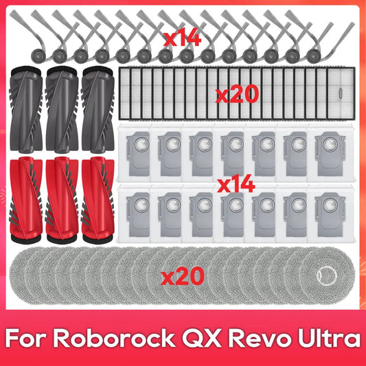 Fit For ( Roborock QX Revo Ultra ) Main Side Brush Filter Mop Dust Bag Robot Vacuum Cleaner Parts Accessories