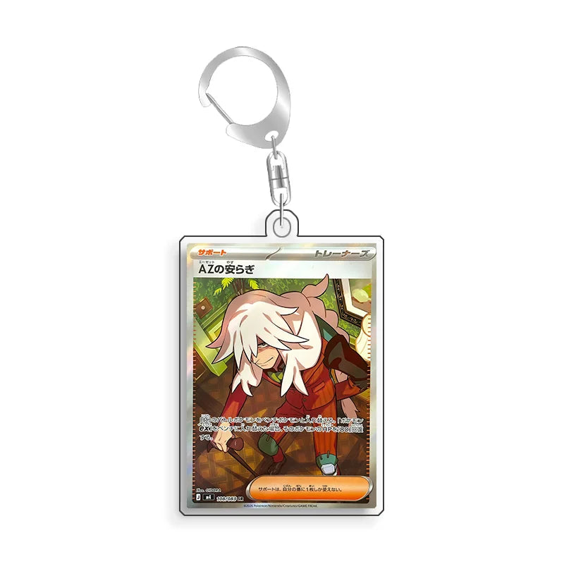 Keychain For Pokemon Duskull Cynthia Popplio Acrylic Homemade Cartoon Anime Backpack Pendant Decoration Collection Fans Gift 5cm