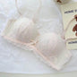 YEMOMO French Style Lace Half Cup Bra Set Wireless Push Up Boost Bust Lift Anti Sagging Elegant Comfortable Lingerie Set Ladies