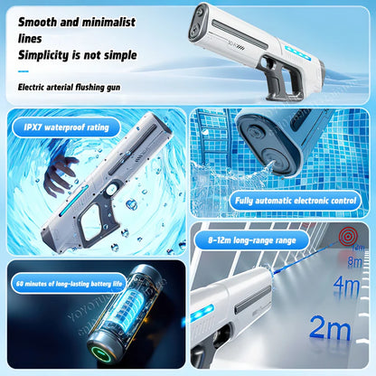 Children's Fully Automatic Water Storage Gun Large Capacity Electric Water Absorbing Toy Gun Summer Outdoor Water Toy Gift