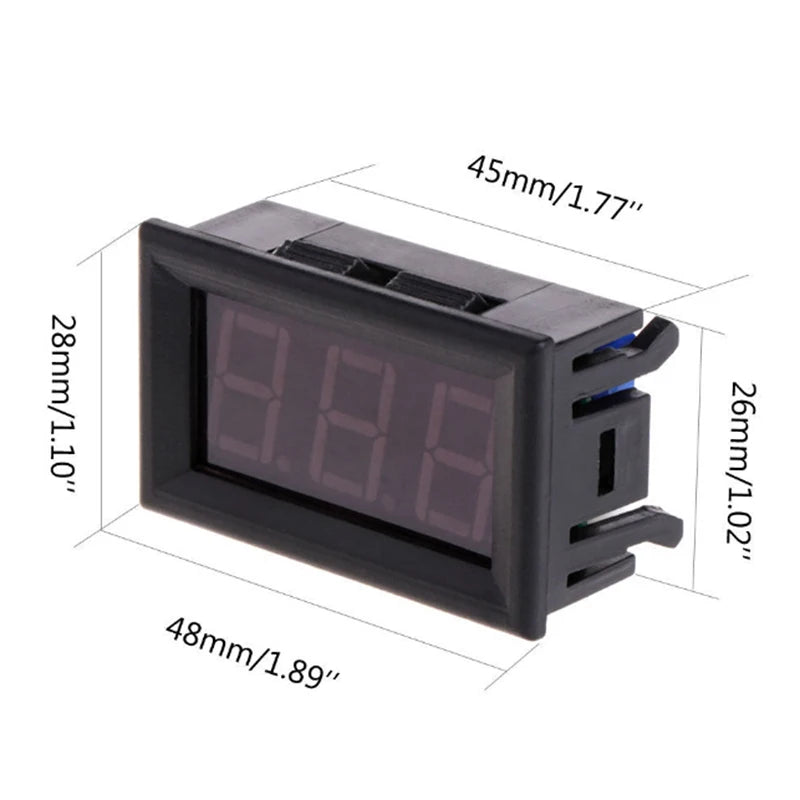 DC5V~12V Mini Digital LED Thermometer For Car Temperature Monitor Panel Meter Measuring Range -50-120℃ With Temperature Probe