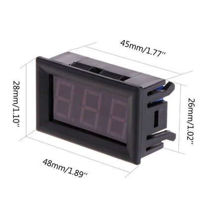 DC5V~12V Mini Digital LED Thermometer For Car Temperature Monitor Panel Meter Measuring Range -50-120℃ With Temperature Probe