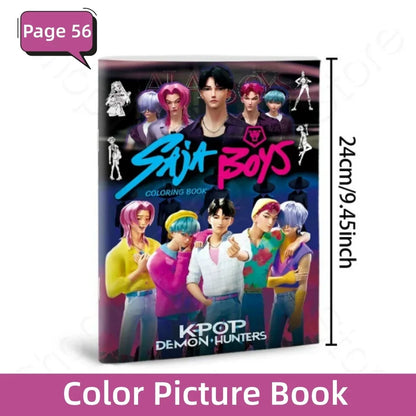 Stress Relief Coloring Book Cute Anime Girls 36/56 Pages Relaxing Activity Book for Adults Kids Birthday Gifts