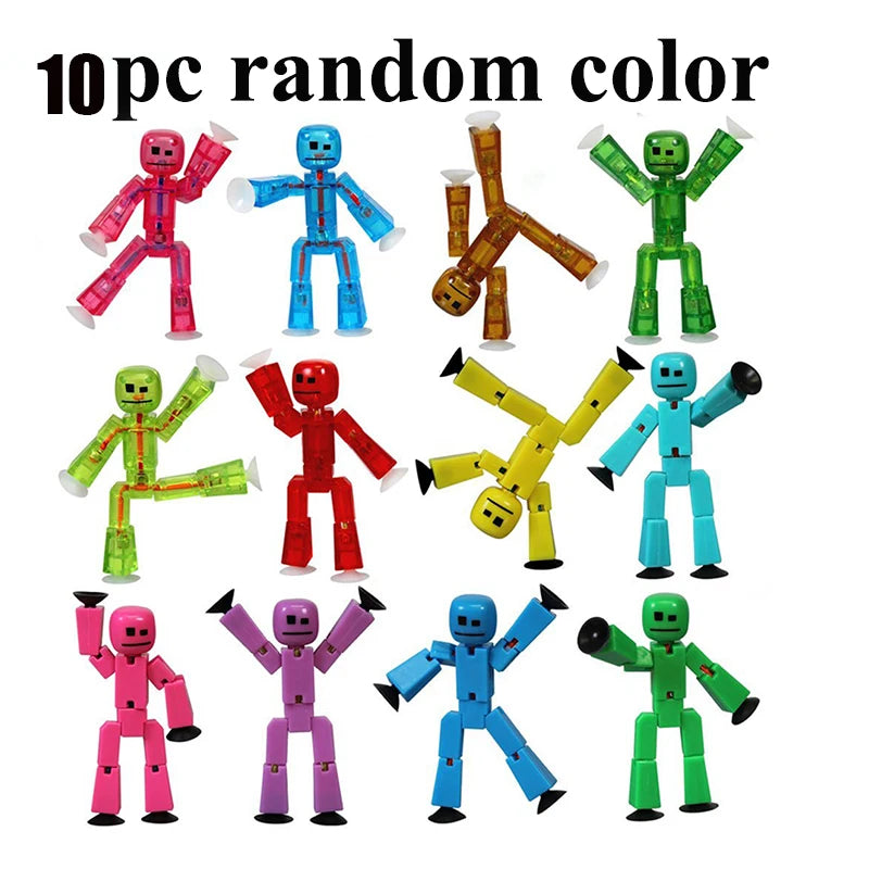 Suction Cup Toys Sticky Robbot Toys for Boys Funny Deformable Action Figure Sucker Toys for Kids Adult Birthday Gifts