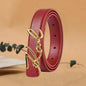 Luxury Designer Style Women's Belt Black PU Leather Gold Double Ring Gancini Style Buckle Waistband for Jeans Dress Fashion