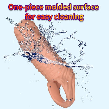 Penis Sleeve Reusable Sexy Toys for Men Penis Silicone Cock Sleeve Massage Adult Products For Woman Gay Penis Toys Sexual Goods