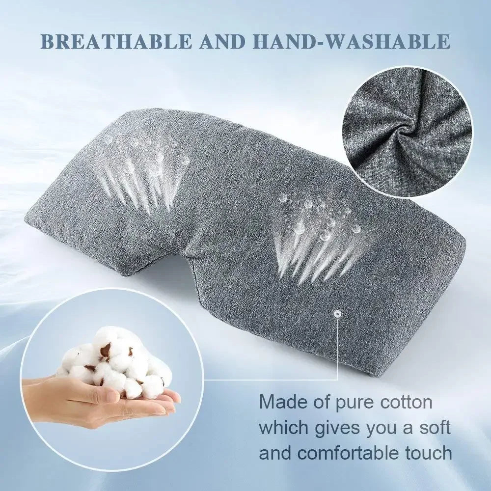 100% Handmade Cotton Sleep Mask Blackout Comfortable Breathable Eye Mask for Sleeping Adjustable  Travel Eyepatch Sleeping Mask