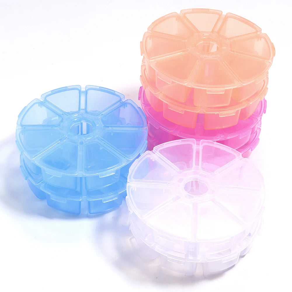 1 Pc Plastic Jewelry Box 5-28 Compartment Slot Organizer Storage Beads Container Adjustable Jewelry Storage Box Rectangle Case