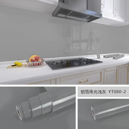 10M x 80CM Marble Self Adhesive Wallpaper Waterproof Oil Proof Kitchen Stickers Thermostability Decorative Film Home Decor