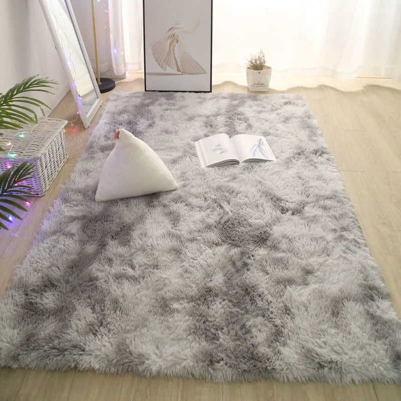 Pink Bedroom Carpet For Children's Room Cute Girls Floor Soft Mat Living Room Decoration White Fluffy Large Kids Bedside Rugs
