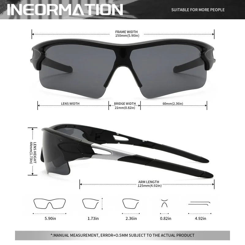 Unisex Professional Polarized Sports Sunglasses UV400 Windproof Cycling Running Outdoor Activities Eyewear Cycling Goggle