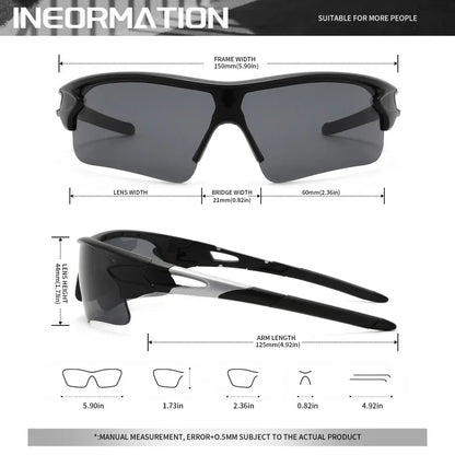 Unisex Professional Polarized Sports Sunglasses UV400 Windproof Cycling Running Outdoor Activities Eyewear Cycling Goggle