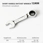 Short Handle Ratchet Spanner 6/7/8/9/10/11/12/13/14/15/16/17/18/19mm Fix Head Ratcheting Wrench Professional Spanner Hand Tools