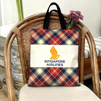 Singapore Airlines Storage Bags Handbag Women Casual Underarm Top Handle Bag Lady Shopping Travel Bags