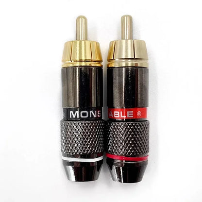 2/4/8Pcs Gold-Plated Musical Sound Plugs RCA Plug Jack Adapter RCA Connector for MIC Audio Video Speaker Cable