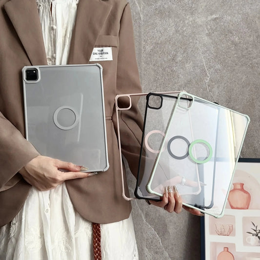 Car Magnetic Holder Case for IPad A16 11th 5th 6th Gen 9.7 8th 9th 10.2 Air 6 4 5 Pro 11 10th Mini 7 5 6 Hard PC+TPU Stand Cover