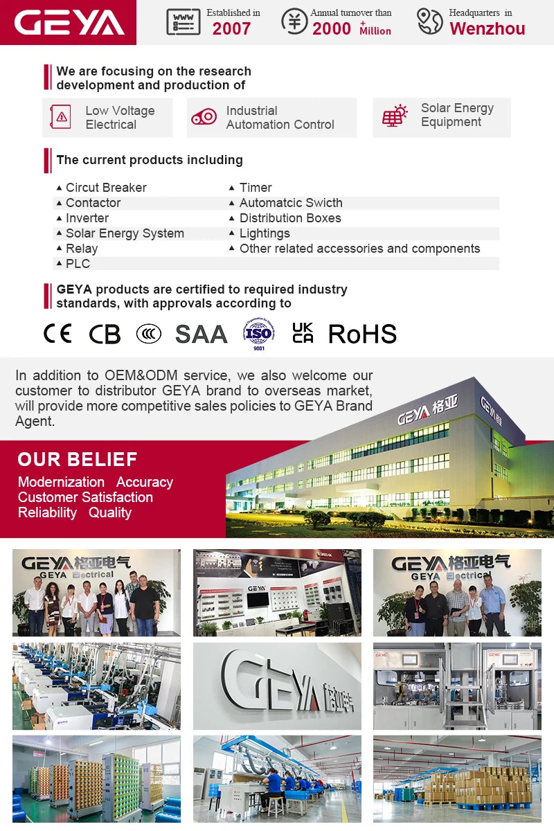 GEYA Din Rail Adjustable Over Voltage Under Voltage Protection Device 40A 63A 80A 220VAC Digital Display Voltage Protector