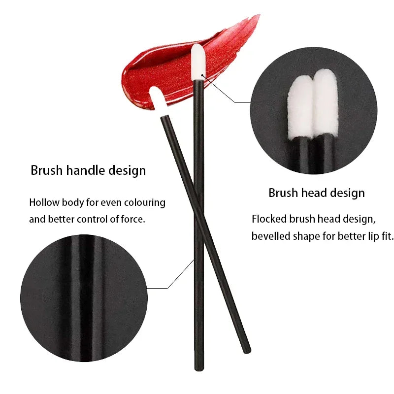 300/500PCS Crystal Lip Brushes Set Wholesale Lipstick Gloss Wands Applicators For Eyelash Extension Makeup Brush Beauty Tool