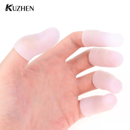 10 Pcs Silicone Finger Cot Gel Finger Protector Fingers Brace Support Gloves