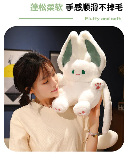 25-55cm Lovely Bat Plush Toy Lovely Flying Bat Rabbit Plushie  Long Tail Pink & Black Bat Rabbit Stuffed Dolls Birthday Gifts