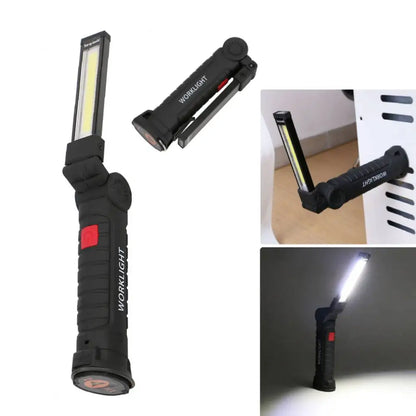 1 szt. Latarka taktyczna COB LED Lampa wisząca USB Akumulator Latarka Wodoodporna lampa robocza Magnetyczna Latarnia do oświetlenia nocnego L