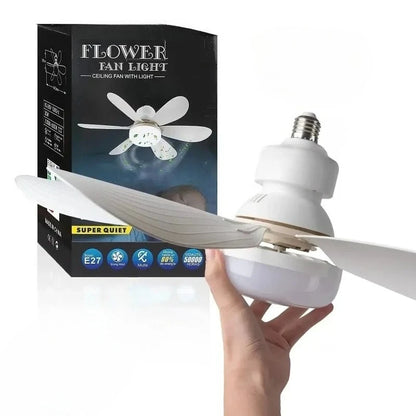 LED 30W Ceiling Fan Light E27 with Remote Control for Dimming Suitable for Living Room Study Household Use 85-265V