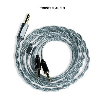 Trusted-50 Dual 3.5mm Upgrade Cable 3.5mm/4.4mm Balanced for Sennheiser HIFIMAN Audeze DENON SONY Fostex Headphones