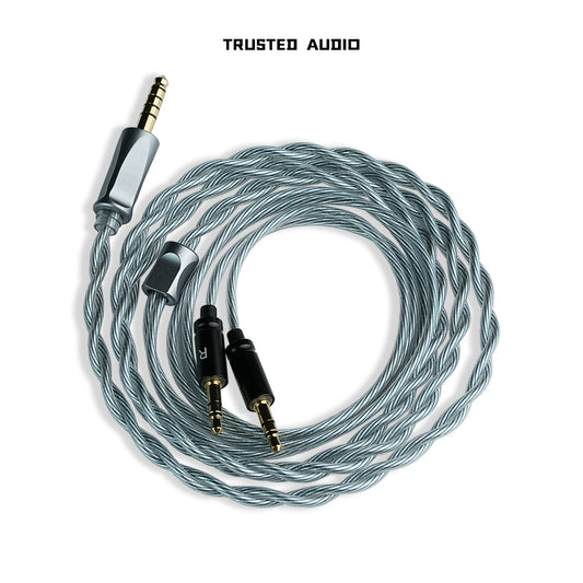 Trusted-50 Dual 3.5mm Upgrade Cable 3.5mm/4.4mm Balanced for Sennheiser HIFIMAN Audeze DENON SONY Fostex Headphones