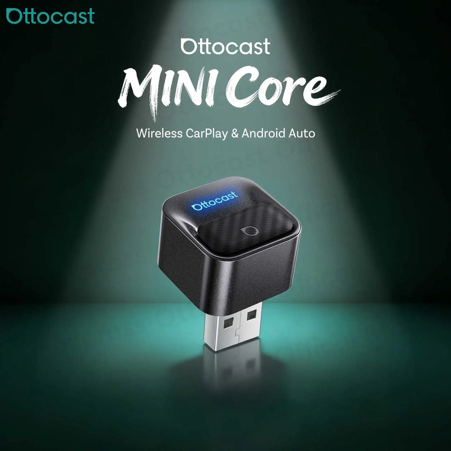 OTTOCAST Wired Wireless Android Auto CarPlay Mini Core Adapter Tiny Cube Dongle for Buick Cadillac Chevrolet Ford Hyundai Lada