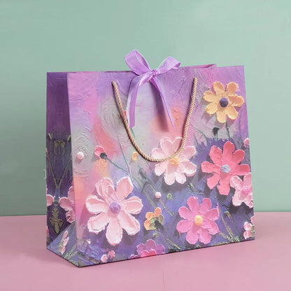 Party Gift Bag Pardboard Paper Tote Gift Bags with Handles Shopping Party Wedding Party Birthday Retail Bags Gift Bag Handbag