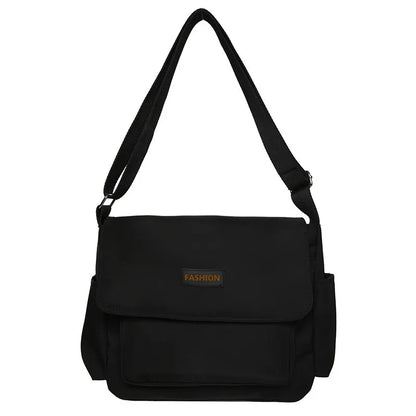 Women's School Messenger Bags for Teen Girls Shoulder Bag Ladies Designer Handbags Large Capacity Solid Canvas Crossbody Bags