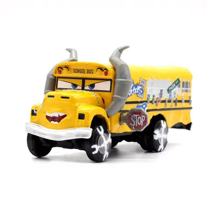 Disney Pixar Cars Lightning McQueen Storm Jackson Mack Container Truck 1/55 Ratio Die Casting Alloy Car Model Toys Truck Gifts