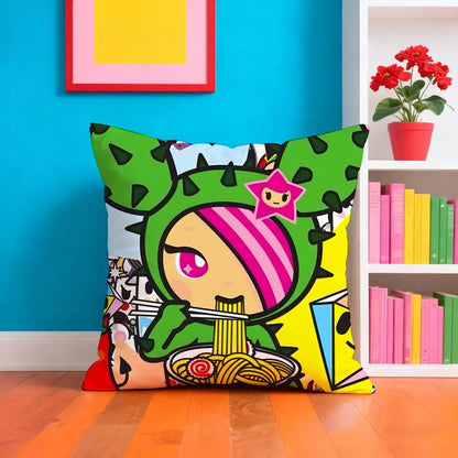 T-tokidoki Anime Pillow Case Pillow Case Plush Fabric Soft Double Sided Print Home Sofa High Quality Cushion