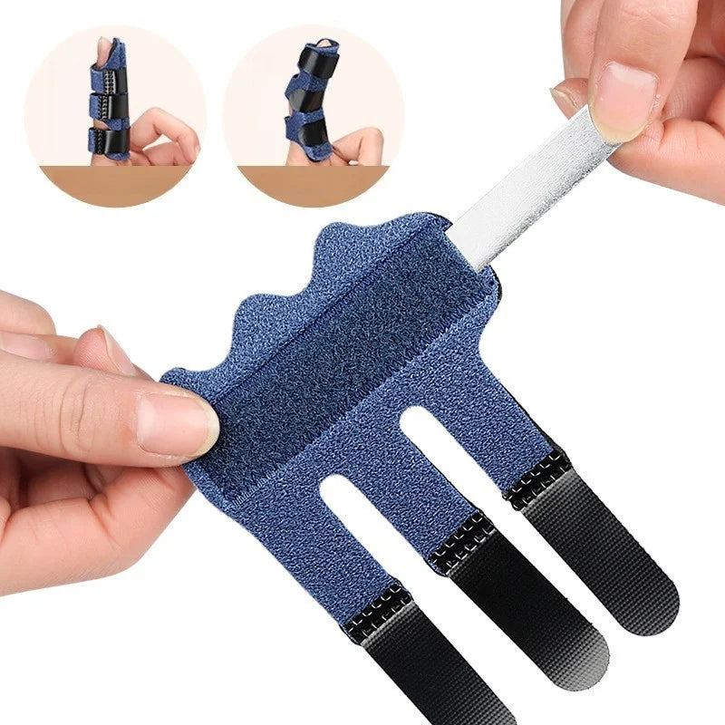 3pcs Adjustable Finger Splint, Hand & Finger Support Brace with Fixing Straps for Sports, Unisex Daily Protection & Recovery Aid